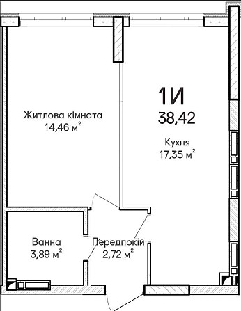 Простора Однокімнатна Квартира в Сучасному ЖК Ірпеня. Розстрочка Буча - изображение 2