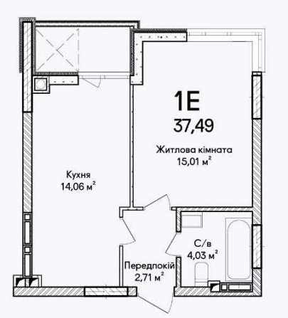 1-кімнатна квартира 39.5 м² в Новобудові! Для Інвестування Ірпінь - зображення 5