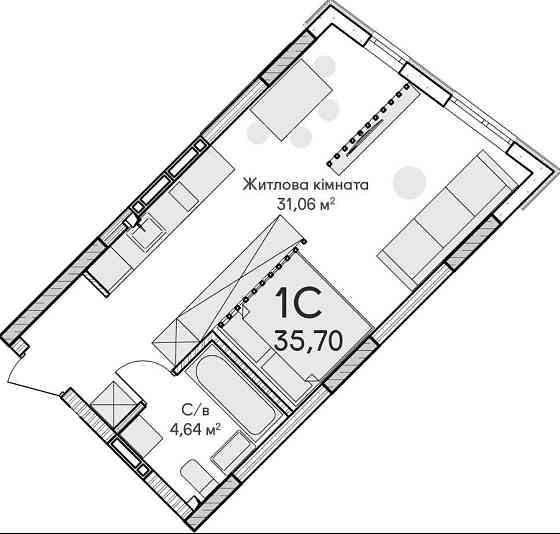 Купуйте Однокімнатну Квартиру Студію у Розстрочку в Новобудові Ірпінь