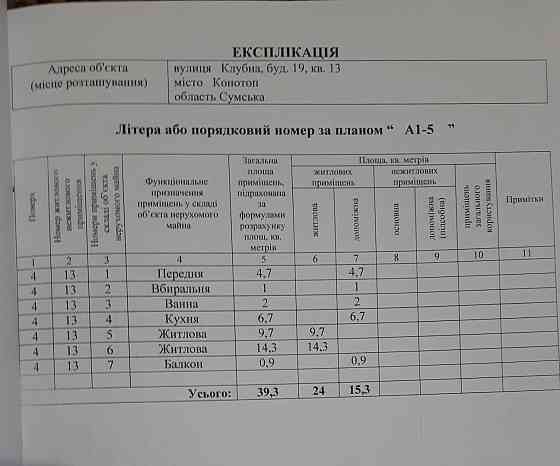 Обмен 2-х комнатной  квартиры на дом Конотоп