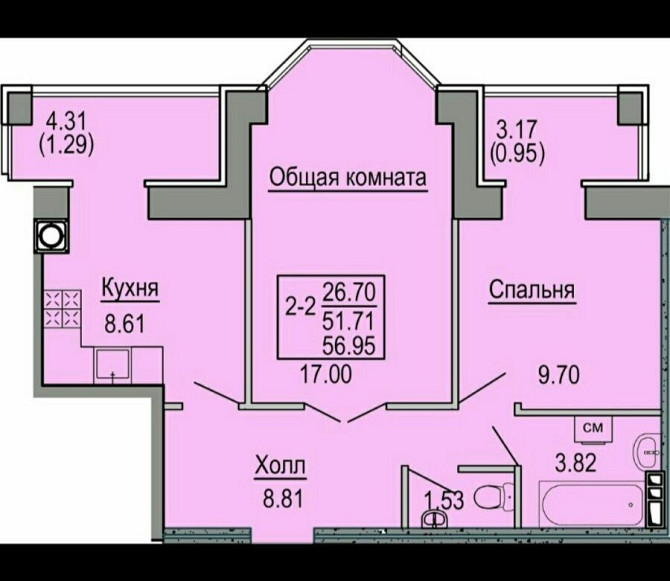 17085$ первый взнос! Рассрочка на 30мес. 2к 57кв.м. Без комиссии Софиевская Борщаговка - изображение 1