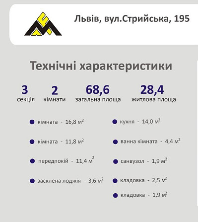 Продаж 2 кім. квартири по вул. Карла Мікльоша (бічна Стрийської) Львов - изображение 4