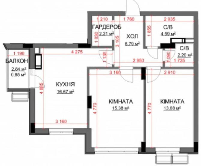 Двокімнатна квартира в центрі БУЧІ Буча - изображение 2