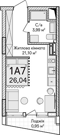 Продається сучасна квартира-студія! 5% знижки при повній оплаті Ірпінь - зображення 1