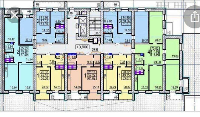 ДОМ СДАН ЖК Овис Продам 1 ком квартиру 51 м² ЧЕРНОВЫЕ РАБОТЫ Центр F Харків - зображення 5