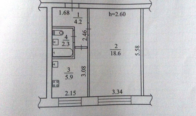 Продам 1-но ком. квартиру, 1высокий/9 , р-н низа пр.А.Поля Дніпро - зображення 7