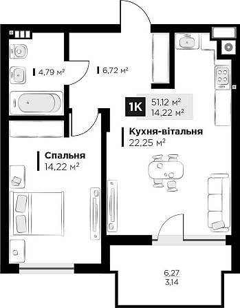 Зниження ціни! Продається 1-кім. квартира в ЖК Feel House Сокольники - изображение 6