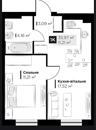 Продаж 1 квартири Винники (Лев девелопмент) Винники - зображення 8