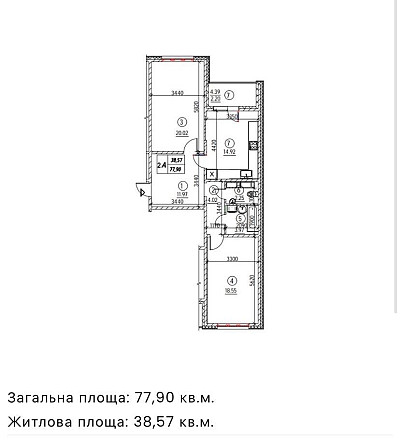 Двокімнатна 78м2 з ремонтом ЄОселя Навігатор-2 біля трц Караван Київ - зображення 3