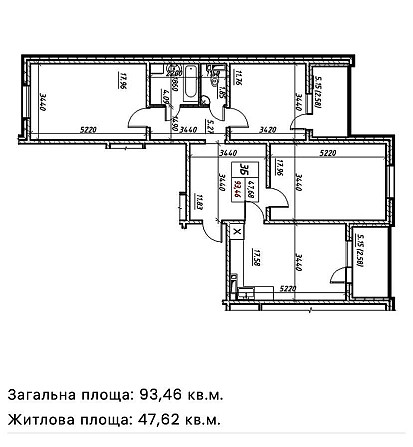 Трикімнатна 94м2 з ремонтом Євідновлення єОселя  ЖК Деснянський Kyiv - photo 2