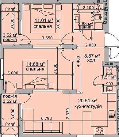 Продаж 2кім кв. 65,11м2,ЖК Бетховен,Городницька-Липинського,етап здачі Lviv - photo 3