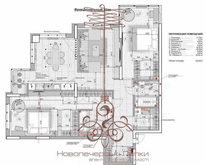 ЖК Новопечерские Липки 3х комн 125м2 Киев - изображение 2