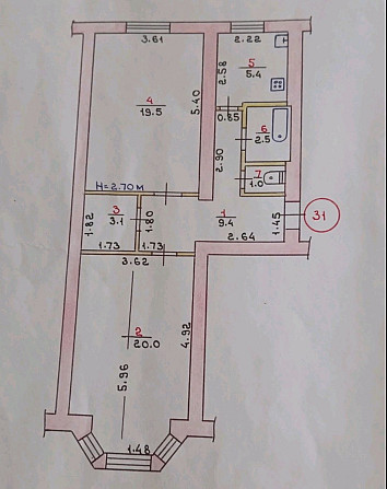 Продам простору 2-ку в елітній "Сталінкі" на Сухій Балкі Kryvyi Rih - photo 6