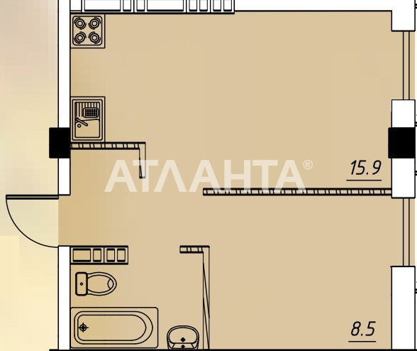 1 ком квартира на Таирова в новом доме с газовым котлом. Одеса - зображення 2