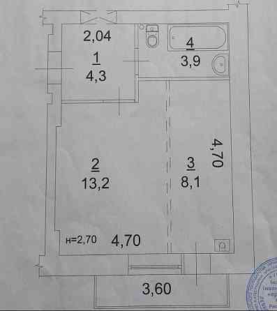 Продаж 1-кім.кв. S-30м.кв.с.Ходосівка.вул.Феодосія Печерського 20.без% Ходосівка