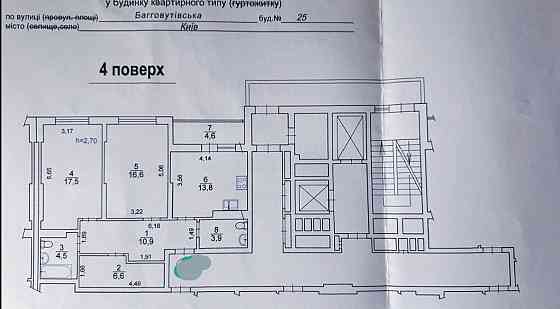 вул. Загорівська ,25, ЖК Багговутівський. S- 78,4 кв.м + 4,6 кв.м Kyiv