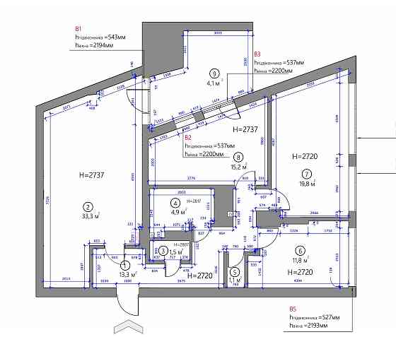 3-кімнатна квартира з ремонтом 105 м2 Lviv