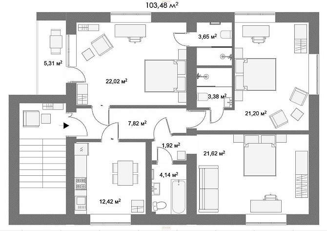 Оренда 3 кімнатної квартири - 110 м.кв., Брюховичі, Бірки  - зображення 2