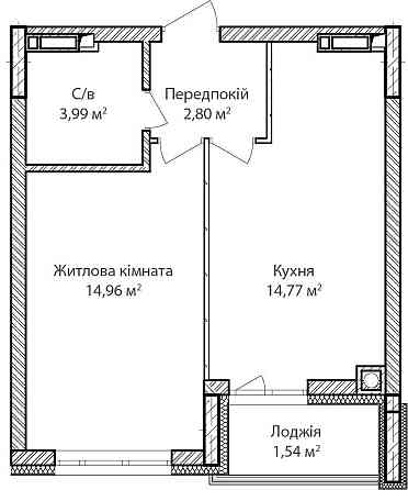 1к квартира 38.2м². ЖК бізнес-класу. Майже в центрі Ірпеня! Іrpin