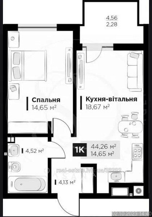 Однокімнатна квартира Львів ( Сокільники) Сокільники - зображення 6