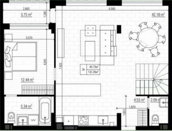 Продажа Двухуровневой  3х комнатной квартиры с террасой ЖК Парктаун Гостомель - зображення 7