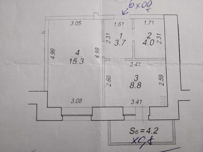 Продам 1 к. квартиру - 35,16м2 с подвалом 5/10, Куликовская. Суми - зображення 2