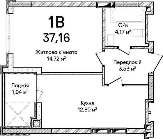 1к квартира 37.16м². Продаж/Розтермінування до 36 місяців! Ирпень