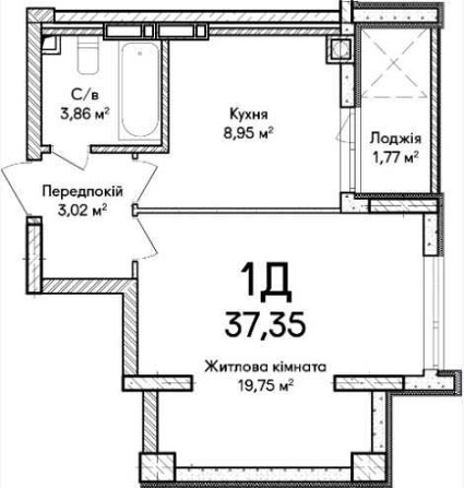 Ваш новий стиль життя: 1-кімнатна квартира у ЖК "Синергія Сіті"! Ирпень - изображение 2