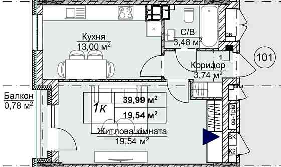 OLEGIV Podil 1-нокімнатна квартира Київ