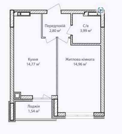 Чудова 1-кімнатна квартира 38.7 м² у Будинку 17, ЖК Синергія Сіті! Іrpin