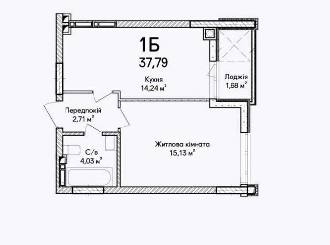 1-Кімнатна Квартира в Кращому ЖК Ірпеня Ірпінь - зображення 4