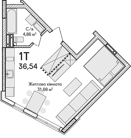 В продажі 1к квартира на 5 поверсі новобудови. єОселя! Іrpin - photo 2