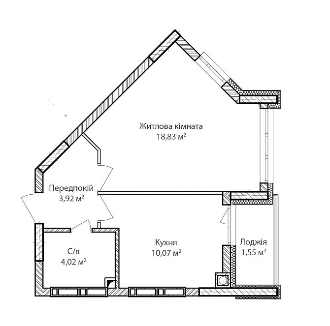 1-кімнатна квартира 39.1м² по вул. Ольги Кобилянської. Продаж! Іrpin - photo 2