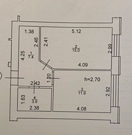 Нові Метри Центр 1 кімнатна 38м2 Іrpin - photo 2