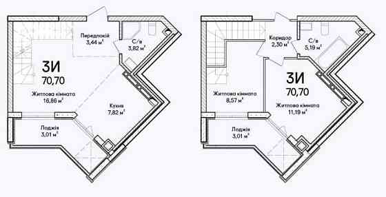 Сучасна 3-к двоповерхова квартира у ЖК "Синергія Сіті" !! Ірпінь