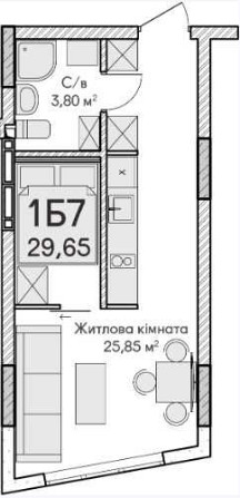 Знижка!!! Ексклюзивна 1-кімнатна квартира-студія у ЖК "Синергія Сіті"! Ірпінь - зображення 2