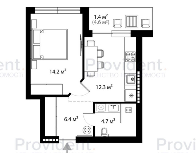 Продаж 1 кімнатної квартири у ЖК ParkLand Ужгород - зображення 5