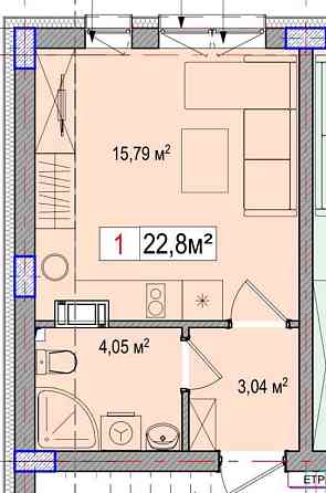 Смарт-Квартира 22,8 м2 з зем.ділянкою за 13812$ Биковня Київ