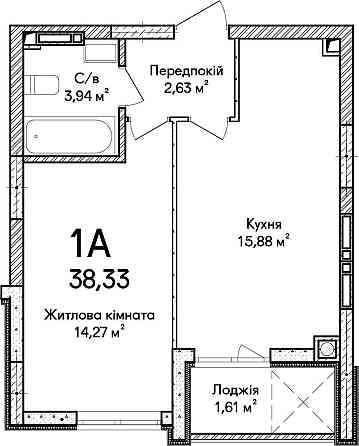 В продажі 1к квартира. Зданий комплекс бізнес-класу Ирпень