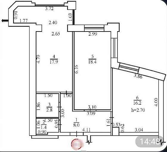 Продам 2-х.кім.квартиру на ЖК"Набережна" Bila Tserkva