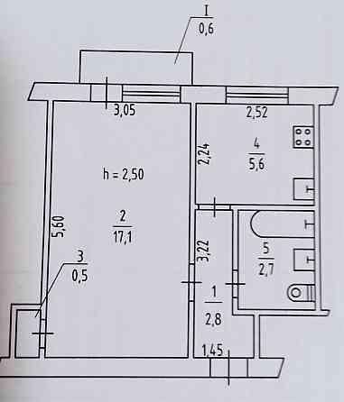 Продам, 1-ком.кв. с электроотоплением. Pavlohrad