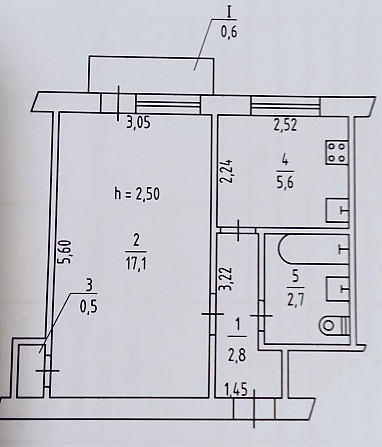 Продам, 1-ком.кв. с электроотоплением. Павлоград - изображение 1