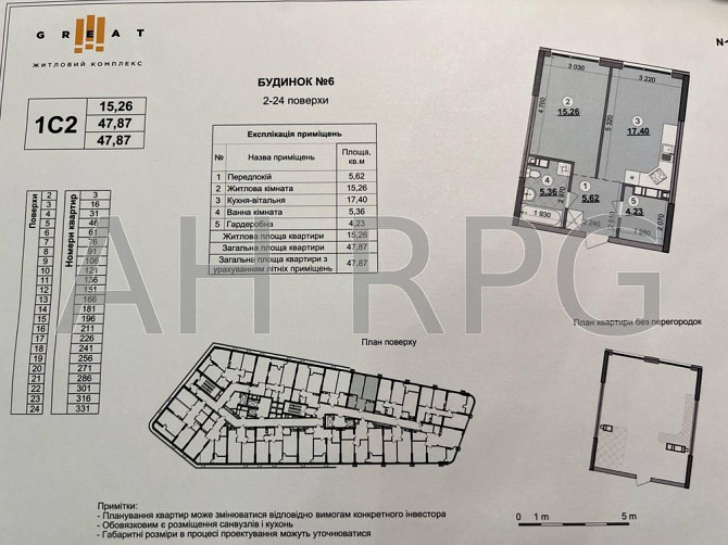 Продам 1к квартиру 47м2, ЖК Грейт, Great, 6 дом Киев - изображение 2