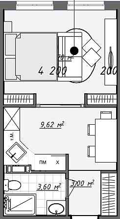 Без% 1к 32м2 26860$ ЖК SofiHouse Sofiivska Borshchahivka