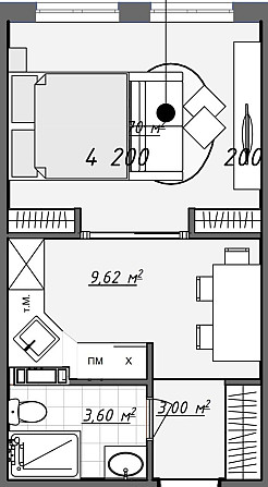 Без% 1к 32м2 26860$ ЖК SofiHouse Софіївська Борщагівка - зображення 3