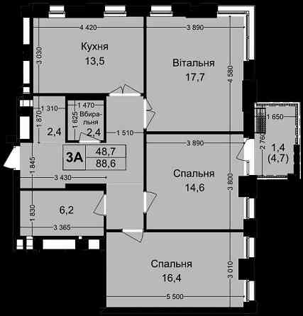 Продаж 3 кімнатної  квартири, Вінниця, ЖК Central Park, будинок 6 Вінниця