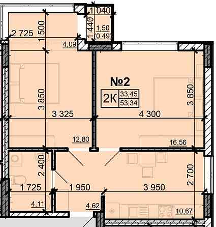 Продам 2-комнатную квартиру в Акварель-8 на Таирова дом сдан Lymanka