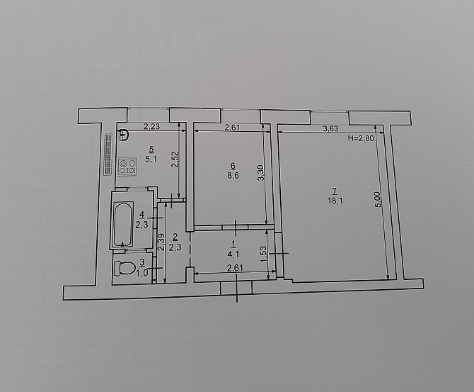 2-х ком сталинка сухая балка  - photo 3