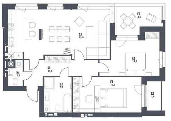 VIP-квартира 99 м2,ЖК S78, вул.Сахарова,ближній центр, зданий новобуд Lviv