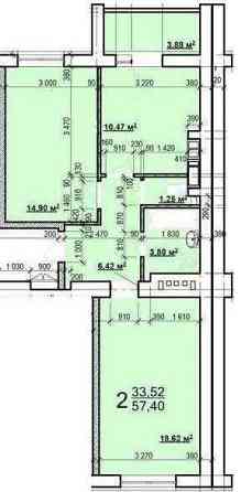 Продам свою двустороннюю 2-х ком. квартиру 57м2 на 7 этаже. ЖК Мира 3 Харьков